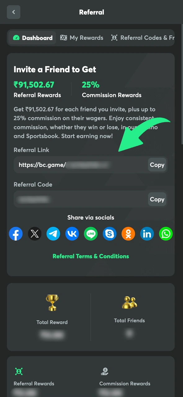 Start promoting and earn commissions as a BC Game affiliate partner.