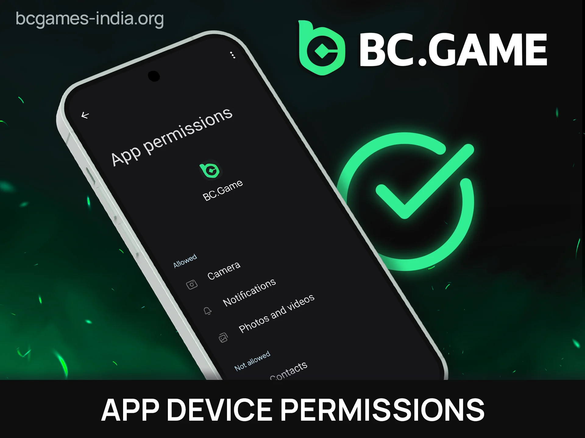 Review the necessary BC Game app device permissions for stable work.