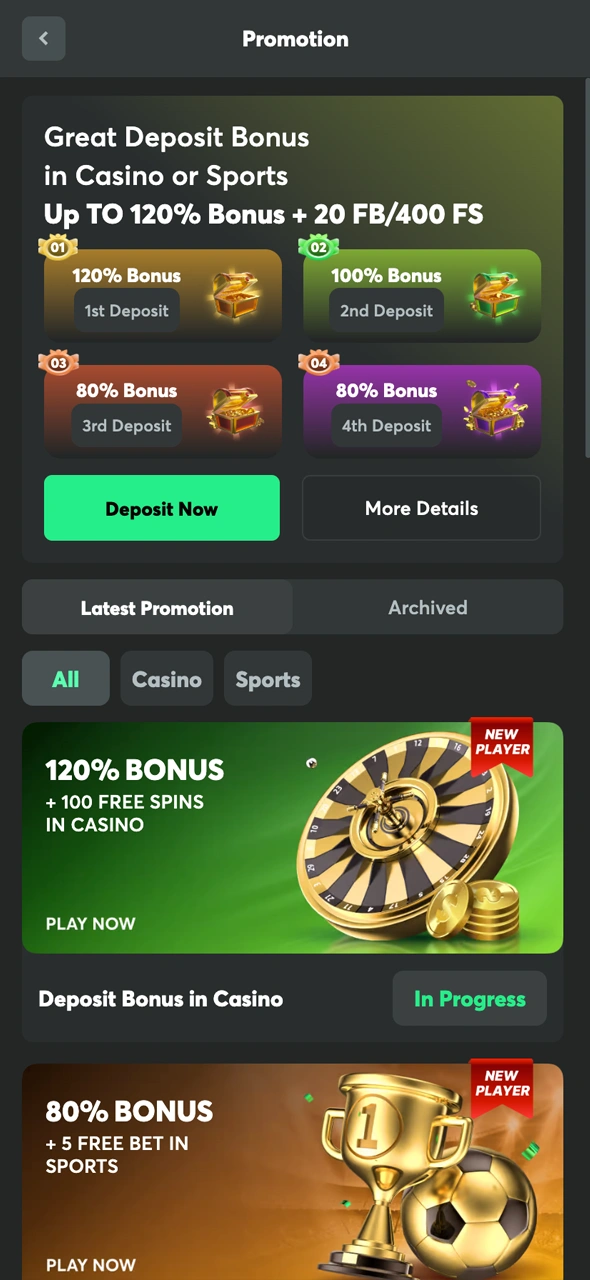 Check out the latest promotions and bonuses in the BC Game app.