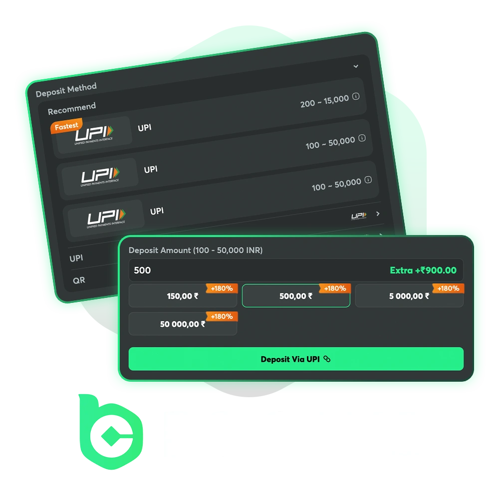 Select a payment method to make your first BC Game deposit.