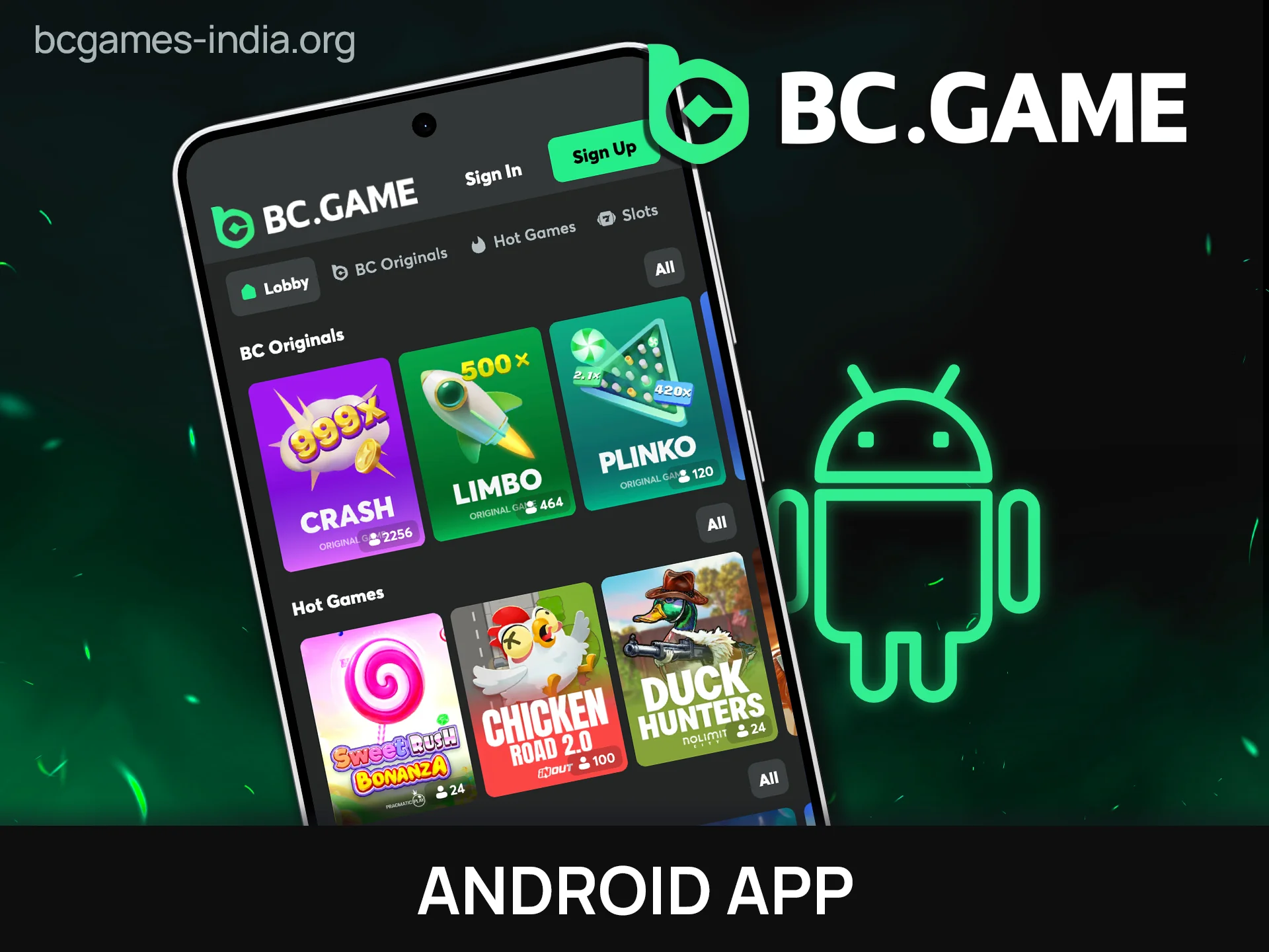 Download the BC Game Android app APK version to start playing.