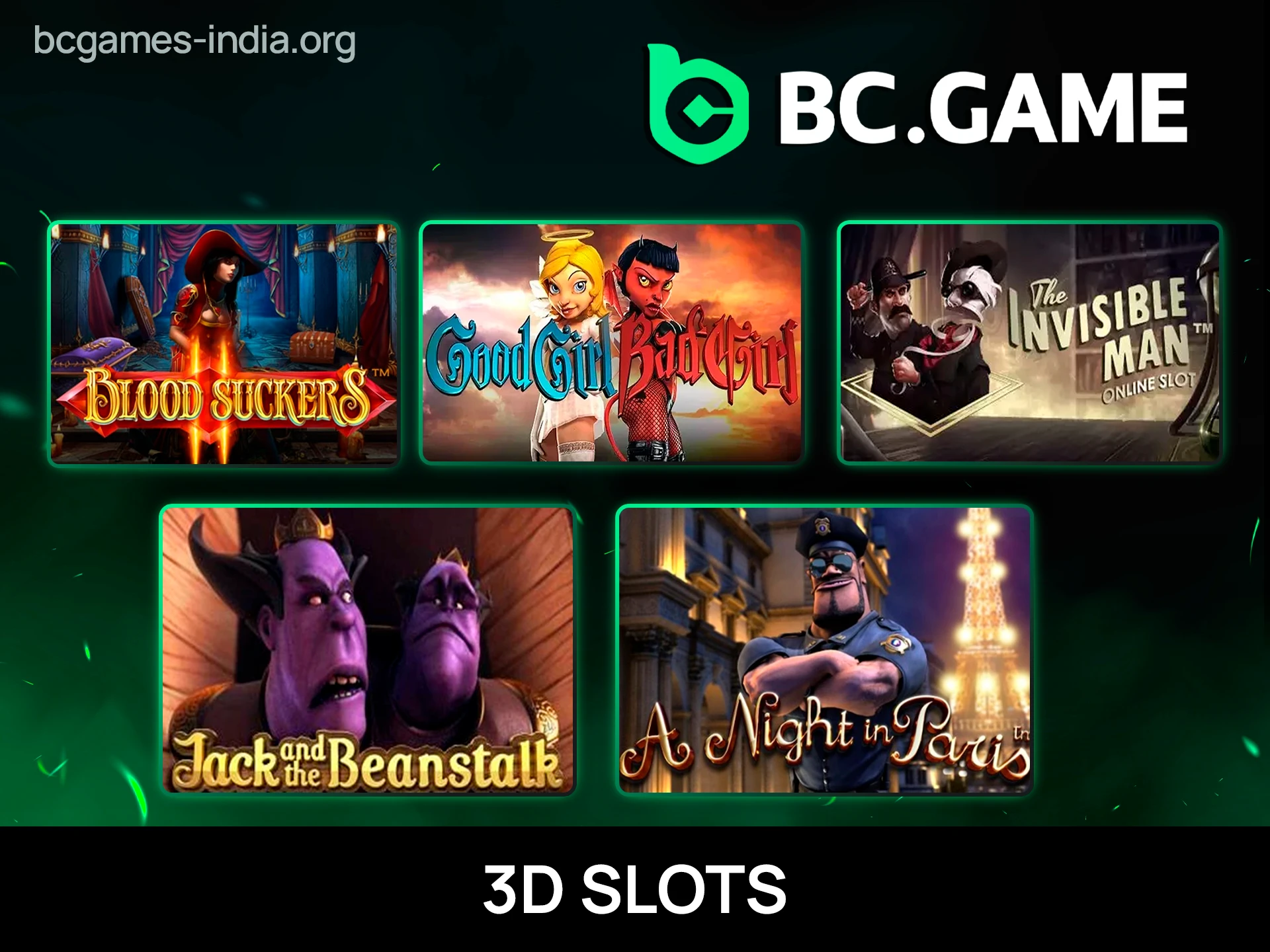 Discover high-quality graphics in 3D Slots only at BC Game.