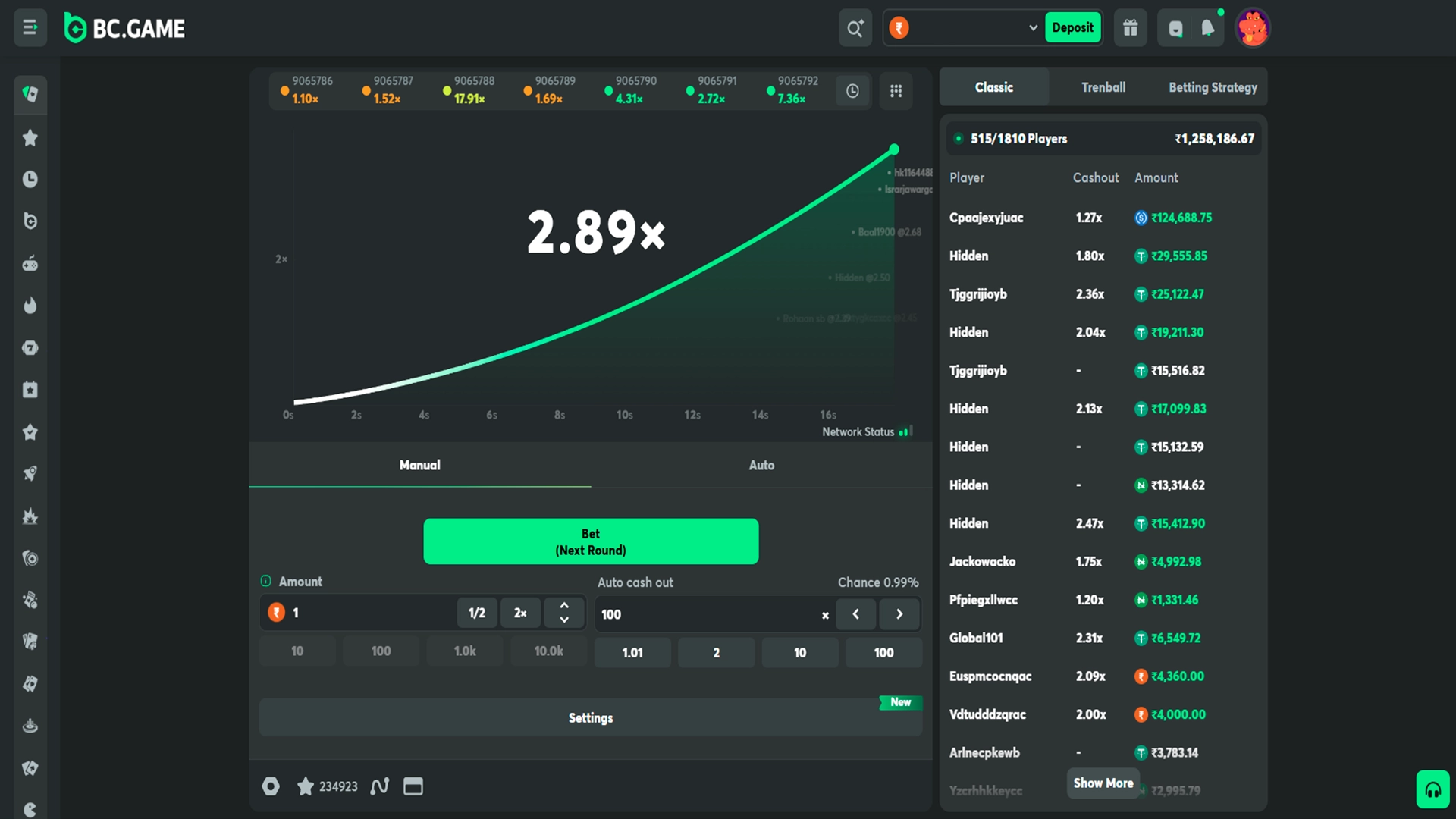 Check out the Crash game homepage at BC Game.