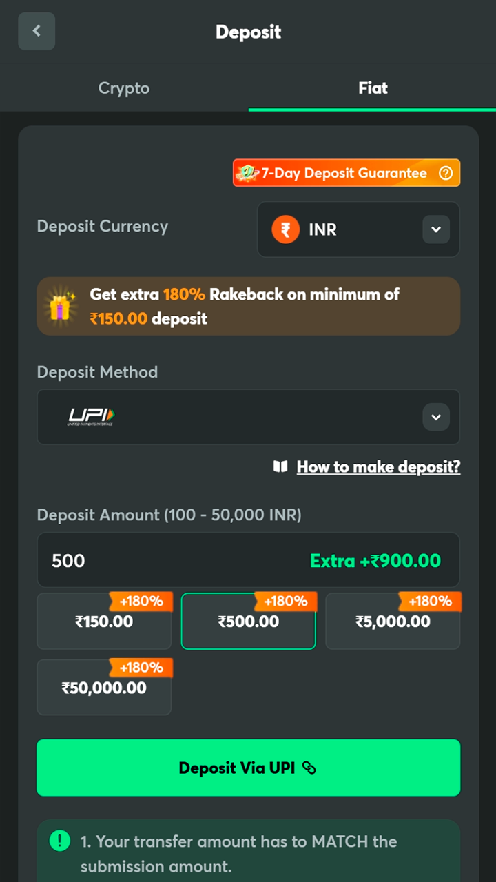 Funding your account to play Mines for real on BC Game.