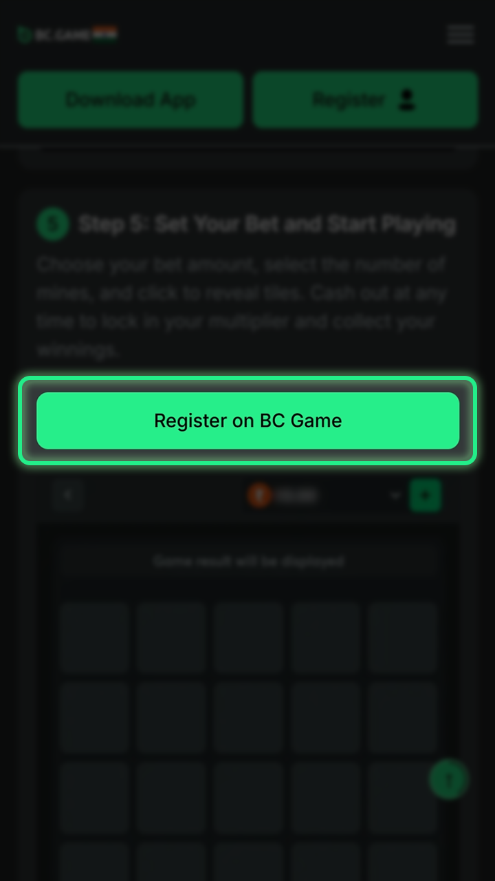 How to create a new player profile on BC Game.