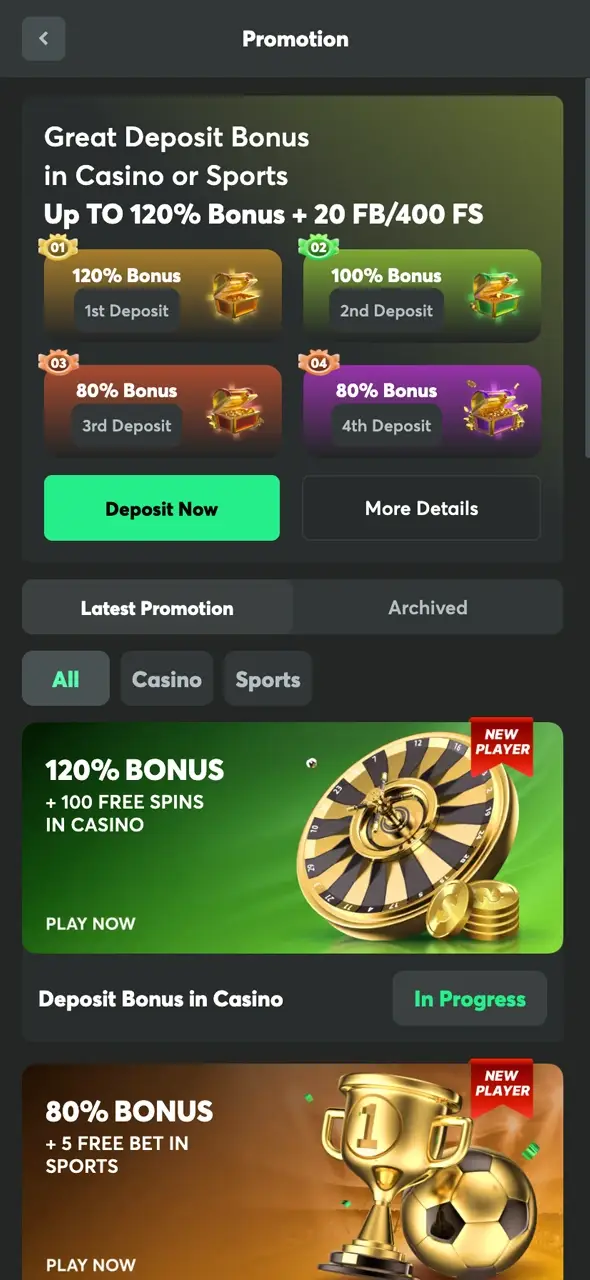 Check out the latest promotions and bonuses in the BC Game app.